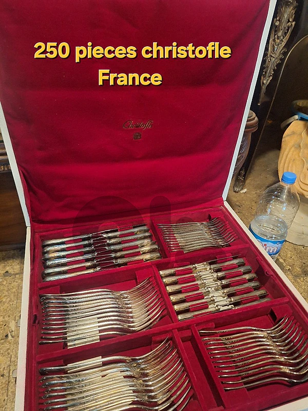 cutlery set 250 pieces of silver Christofle France model Marley