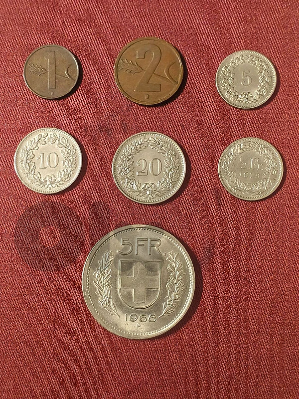 Swiss Coin Set طقم عملات سويسرية