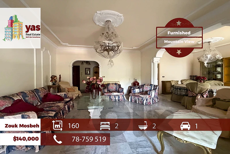 Zouk Mosbeh 160m2 | Furnished | Prime Location | Quiet Street | EH/RH