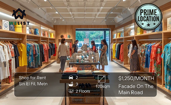 Shop for rent in Sin El Fil محل للاجار في منطقة سن الفيل