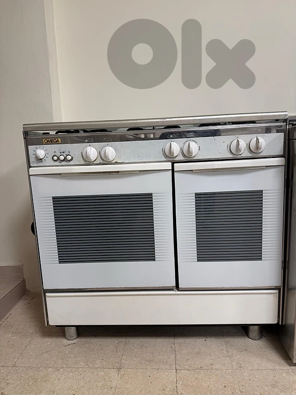 White gas with oven 5 burners