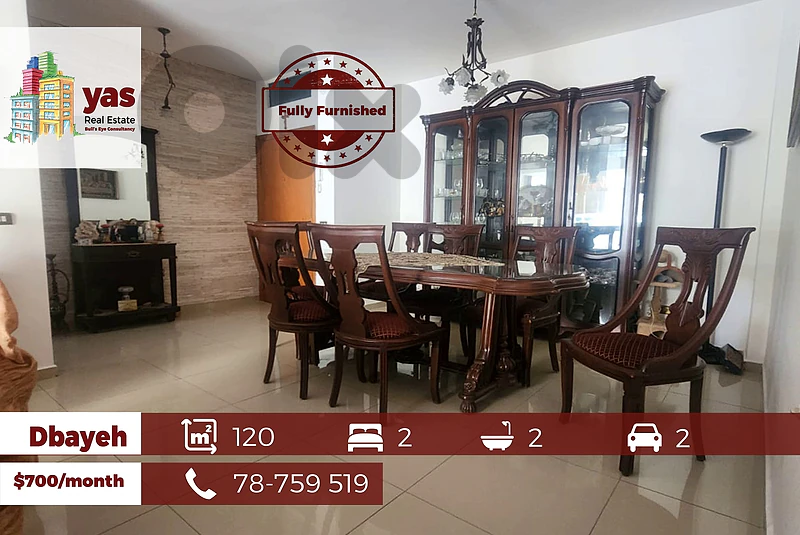Dbayeh 120m2 | Fully Furnished | Well Maintained | MA |