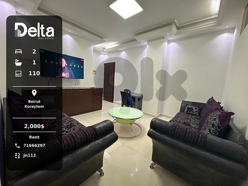 All expenses included. Furnished Apartment for rent in koraytem,Beirut
