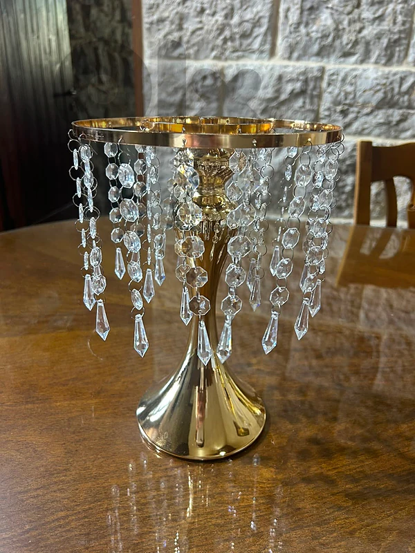 Gold crystal centerpiece stand / Flower arrangement stand