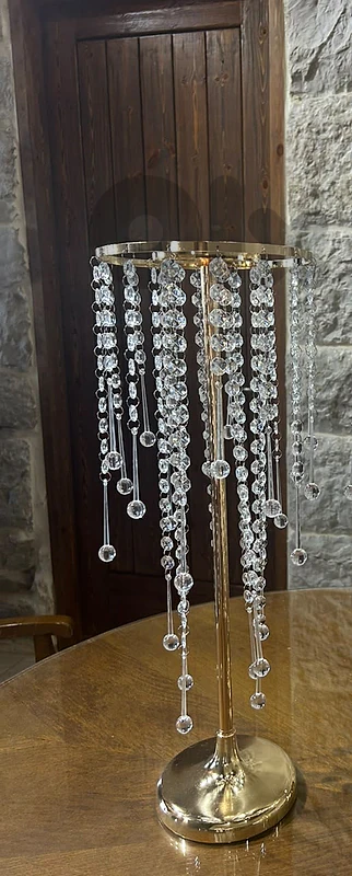 Floor Crystal Centerpiece Stand – Elegant Wedding & Event Table Déco