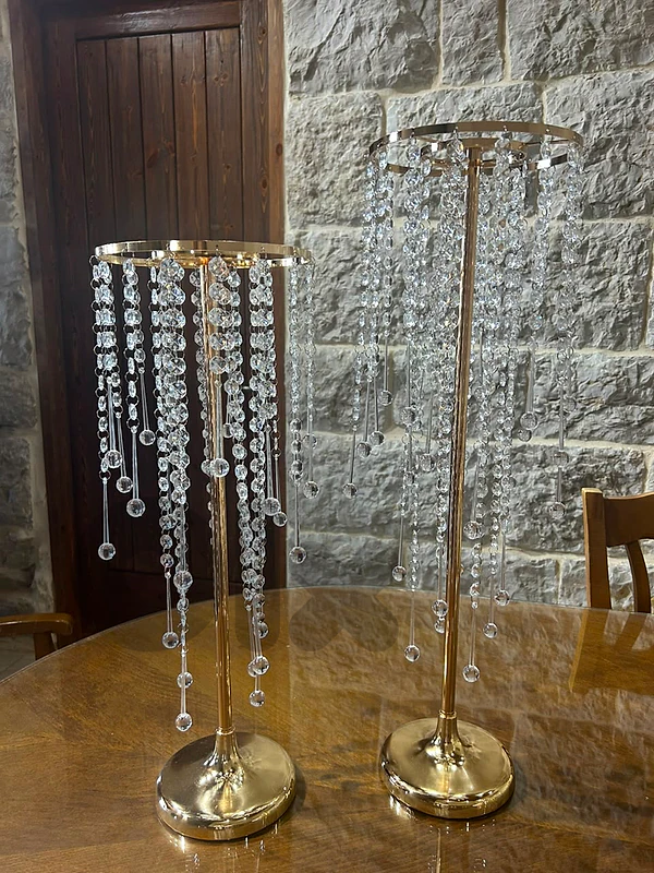 Floor Crystal Centerpiece Stand – Elegant Wedding & Event Table Décor