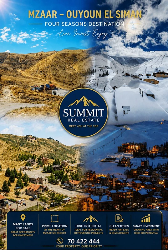 ⛷️ The Most Prestigious Ski-In Land Investment in Mzaar – Ouyoun Siman