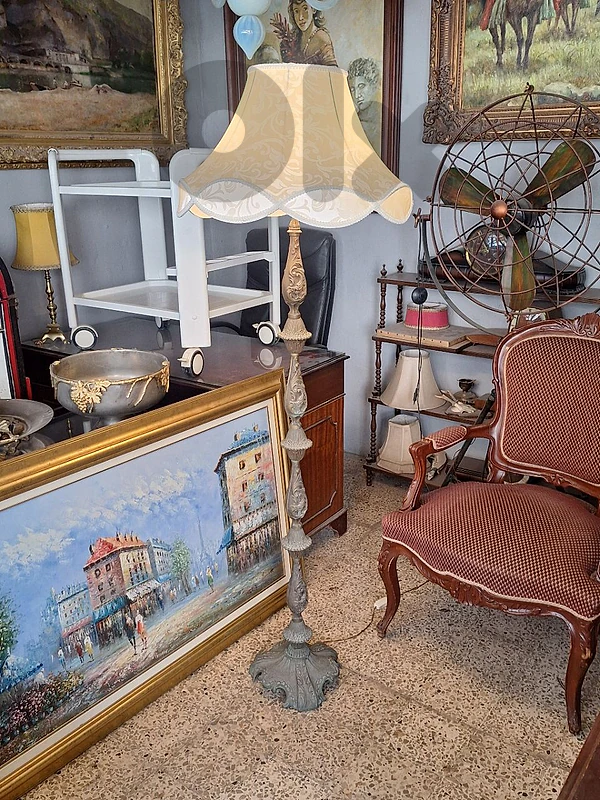 european heavy bronze floor lamp