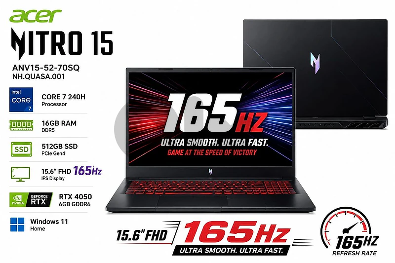 BRAND NEW SEALED ACER NITRO V15 CORE 7 240H WITH RTX 4050 6G