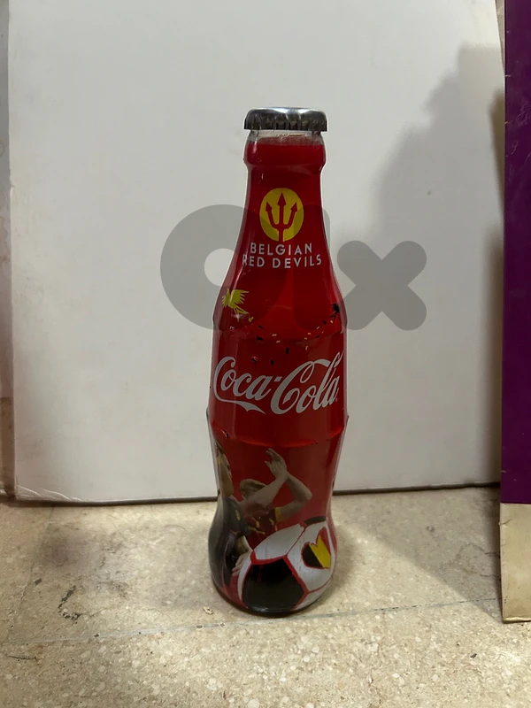 Limited Edition Coca-Cola Belgian Red Devils Glass Bottle (Sealed)