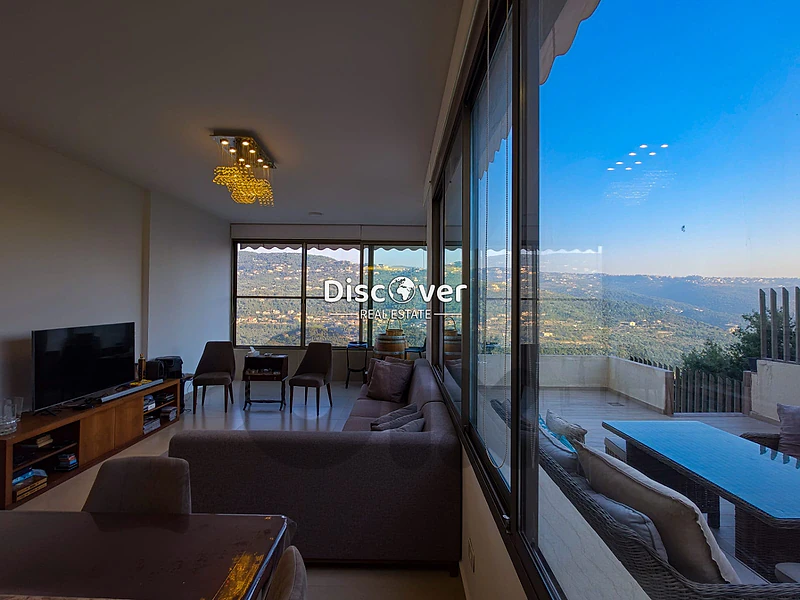 Stunning Apartment with a 120m²Terrace & Breathtaking Views in Baabdat