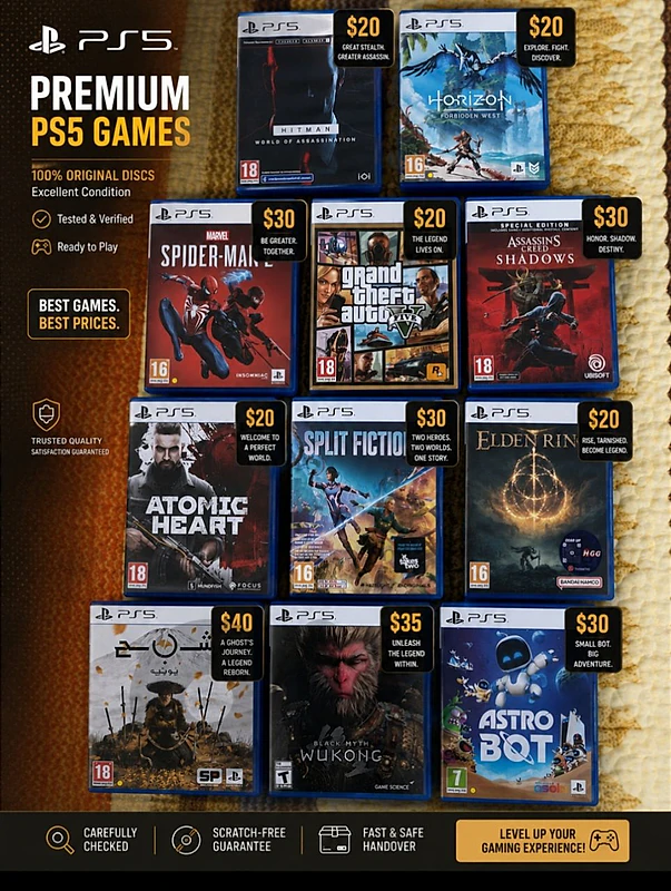 ps5 games and EarPods