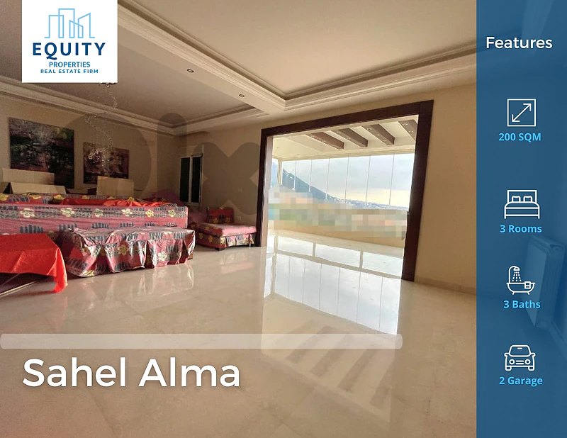 200 SQM Apartment For Rent In Sahel Alma شقة للإيجار #HS58568