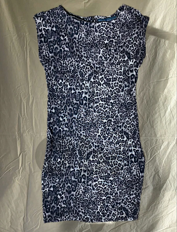 leopard print dress blue