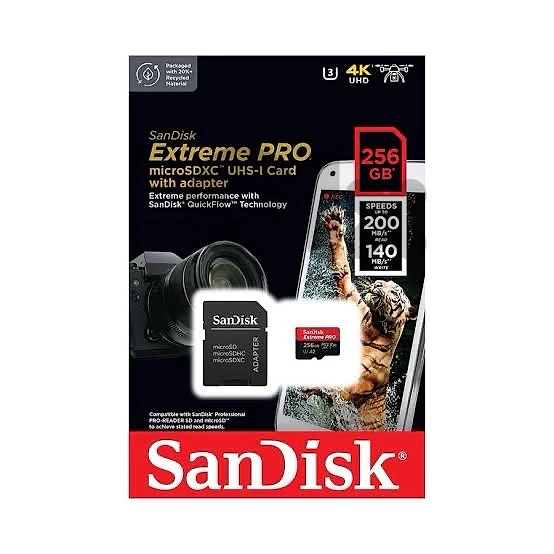 Sandisk 256GB micro sd card (200/140)