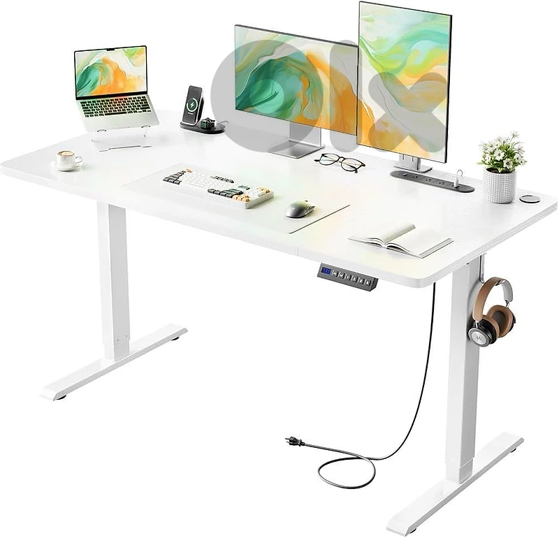 standing desk adjustable table with outlets