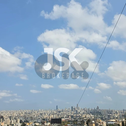 L22046 Apartment with Exceptional Panoramic View For Sale in Baabda