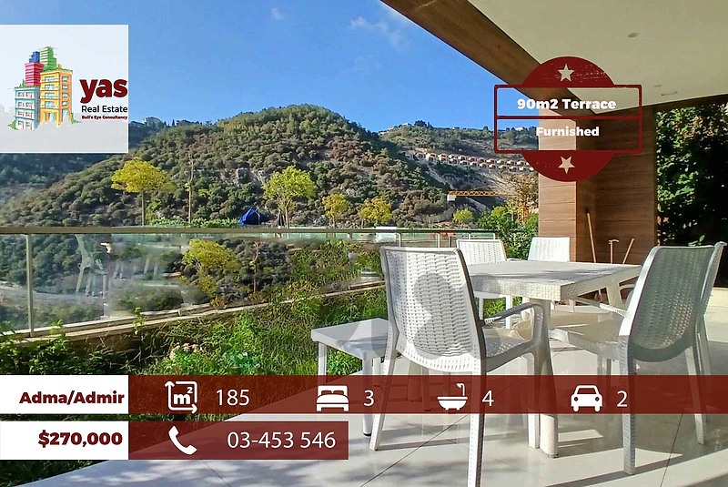 Adma/Admir 185m2 | 90m2 Garden | Furnished | Calm Area | View |EH/YV
