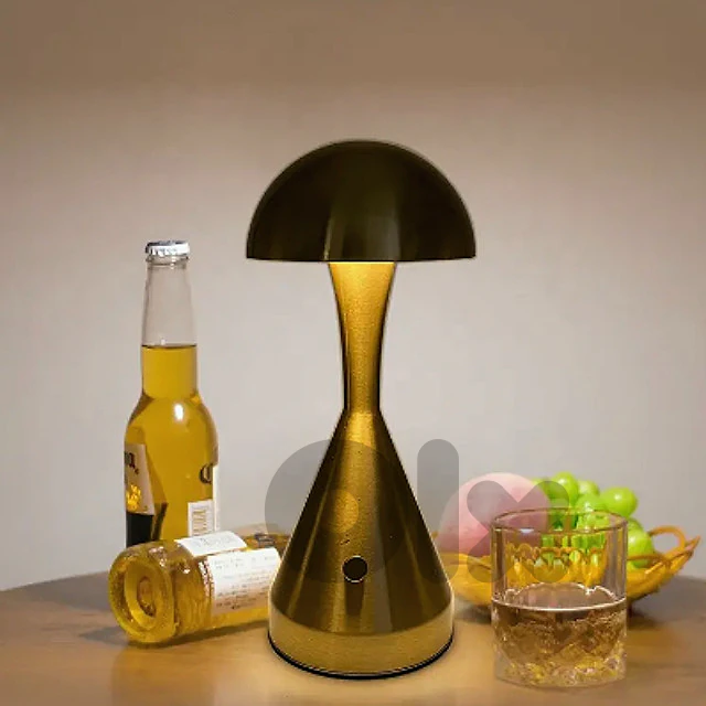 Cordless Mushroom Table Lamp — Bronze Finish