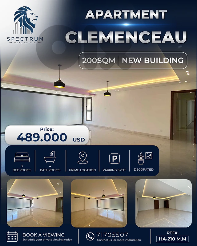 SPACIOUS APARTMENT IN CLEMENCEAU PRIME (200SQ) 3 BEDROOMS , (HA-210)