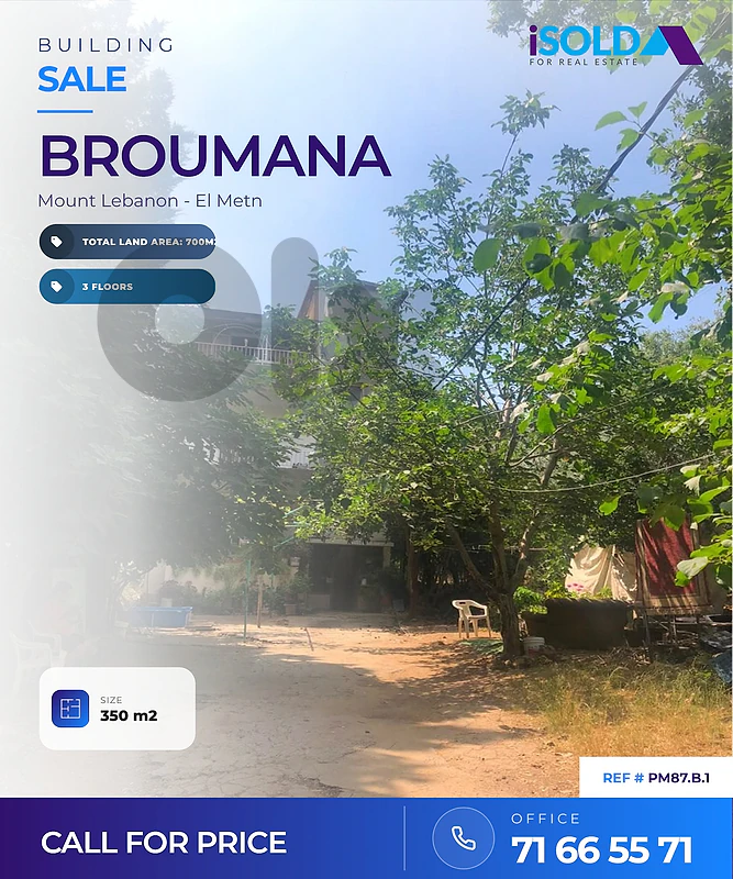 A 350 m2 building for sale in Broumana