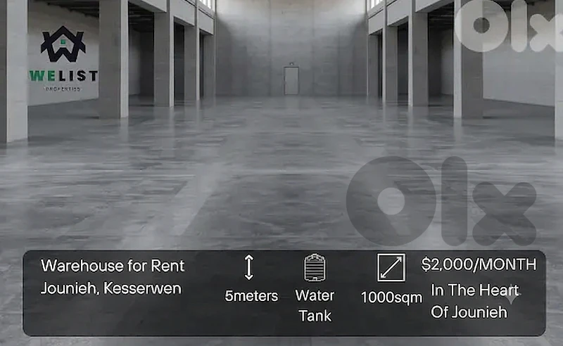 Warehouse for rent in Jounieh