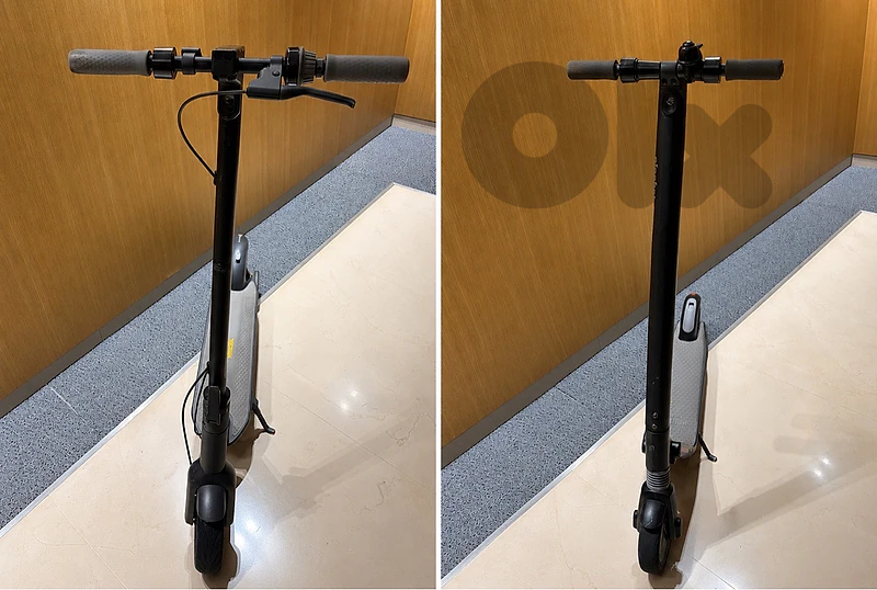 two electrical scooters