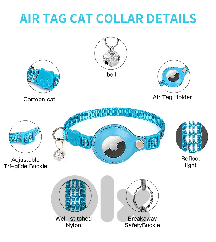 Reflective AirTag Cat Collar