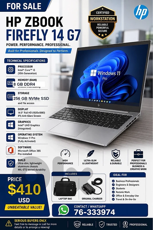 laptop Hp Zbook firefly 14 G7