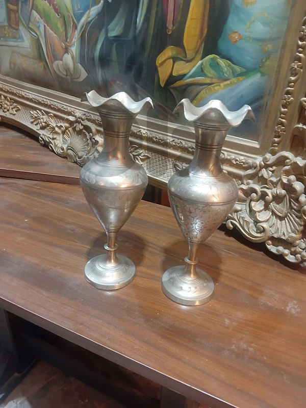 2 vase نحاس مفضض
