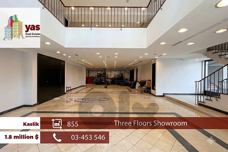 Kaslik 855m2 | Showroom | Prime Location | Three Floors | EH/RH