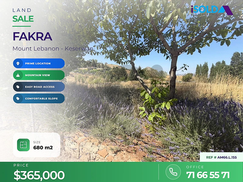 Prime location Land For Sale in faqra