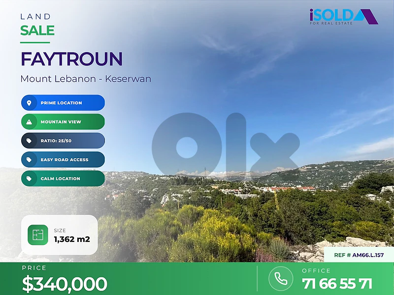 Prime location Land For Sale in Feytroun
