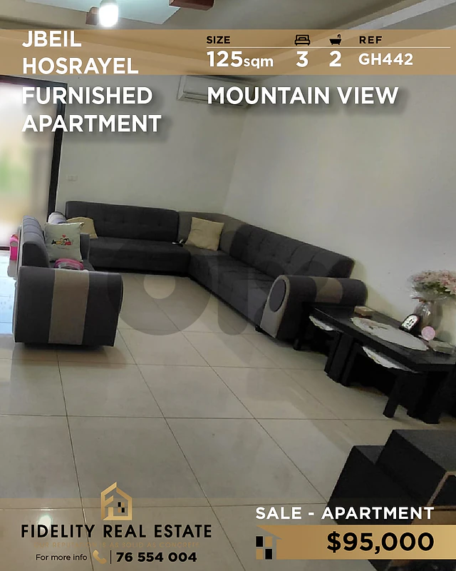 Apartment for sale in Jbeil GH442 شقة  في جبيل