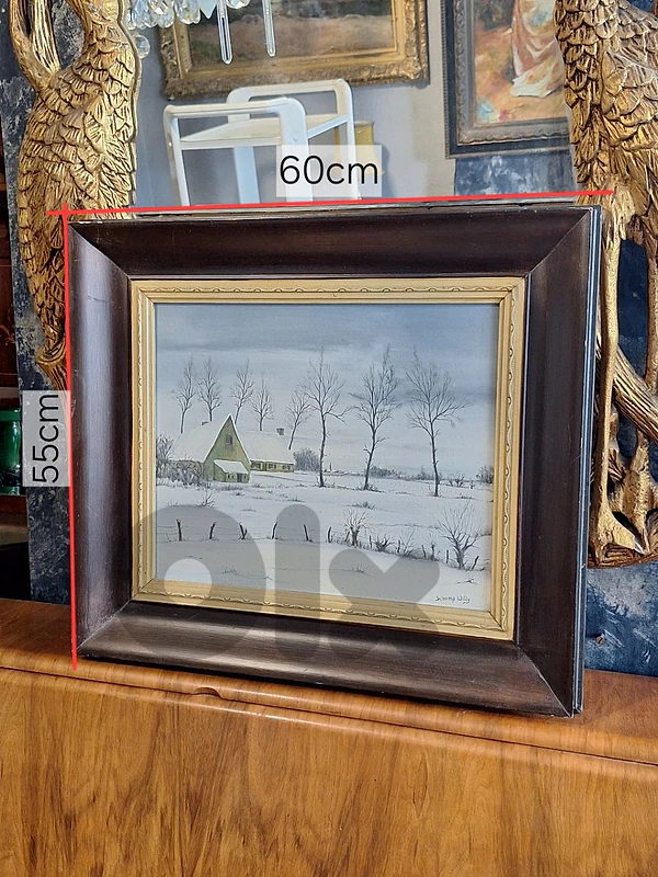 signed oil painting on canvas