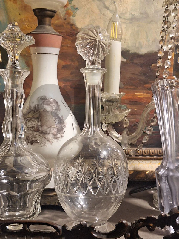 antique original crystal carafe