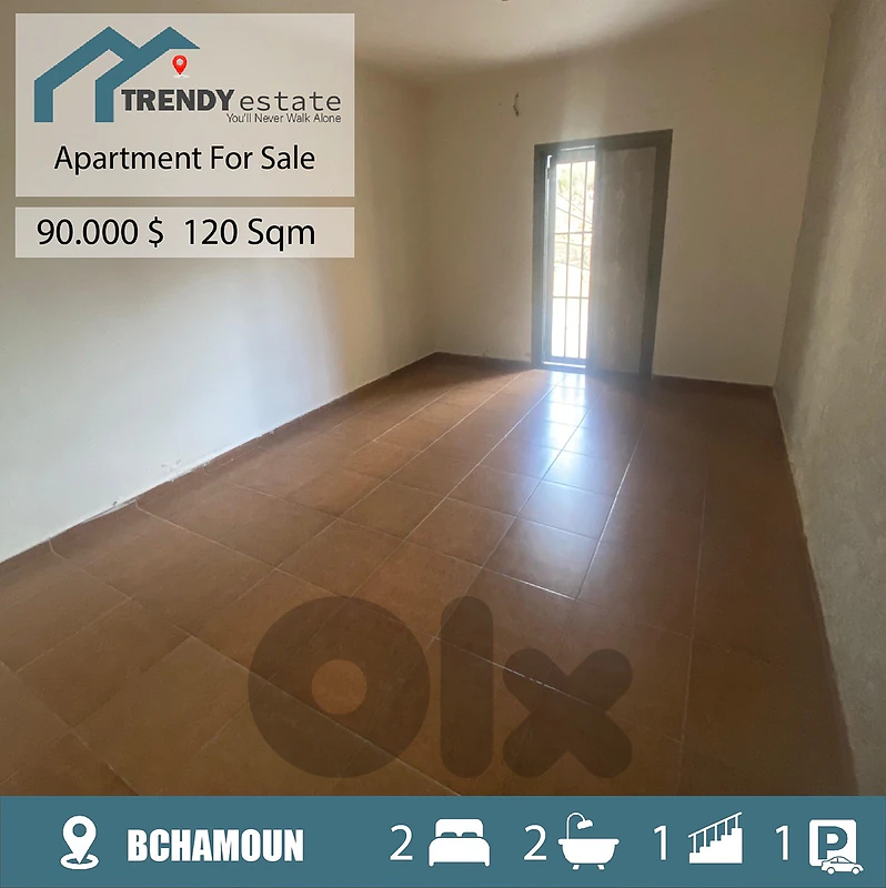 شقة للبيع في بشامون apartment for sale in bchamou