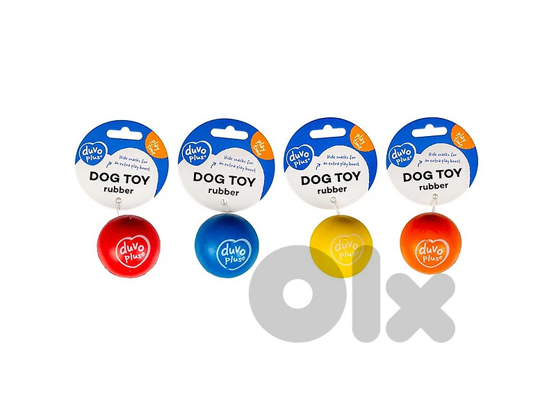 Duvo Plus RED  Bouncy Dog Rubber Ball 5.5 cm Item 10153