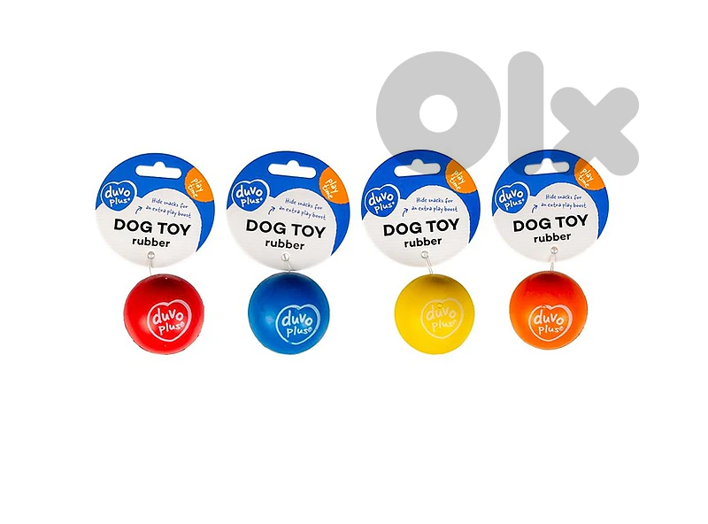 Duvo Plus YELLOW Bouncy Dog Rubber Ball - 5.5CM  Item 10153