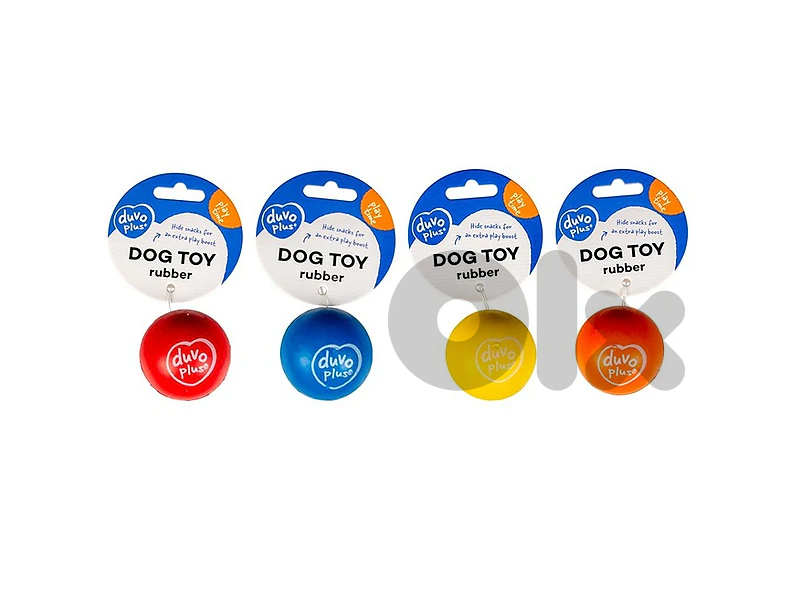 Duvo Plus ORANGE Bouncy Dog Rubber Ball 5.5CM  Item 10153