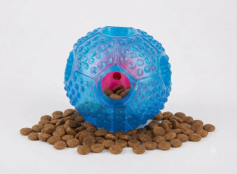MP Pet toy -Double hollow food leaking football L024 COLOR BLUE