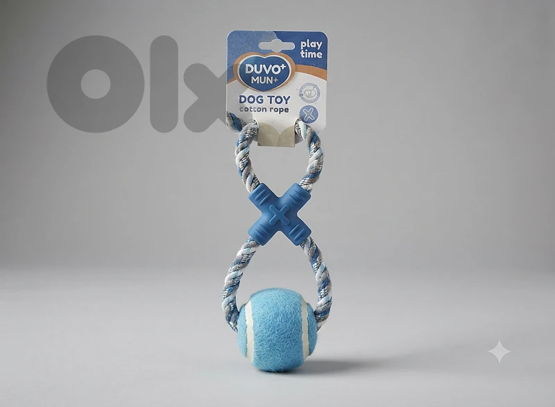DV+ blue Knotted Cotton 8-Pull Tennis Ball Art # 4705043
