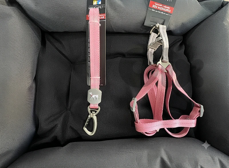 Set Leash+Harness Silk and satin Color Light PINK VT-112+ VT-114
