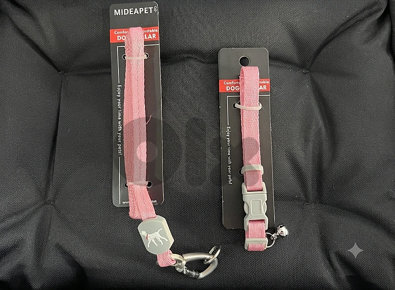 SET Herringbone leash+collar LC-1.0*120cm+30cm VT-119 S-M light pink