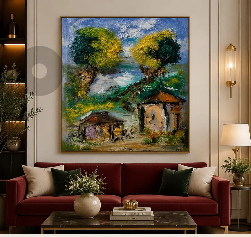 رسم زيتي على القماش