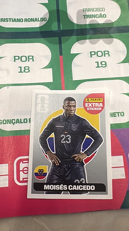 Caicedo silver extra panini sticker