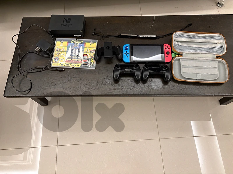 nintendo switch with full accessories plus extra accessories