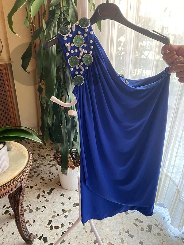 blue occasion dress