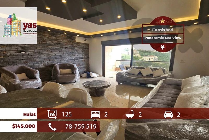 Halat 125m2 | Furnished | Panoramic Sea View | Calm Area | ABA