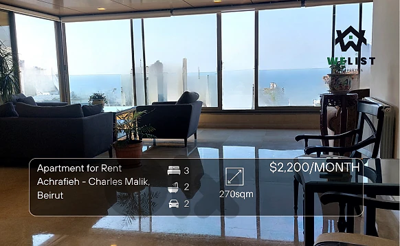 Apartment for rent in Achrafieh شقة  للايجار في منطقة الأشرفية